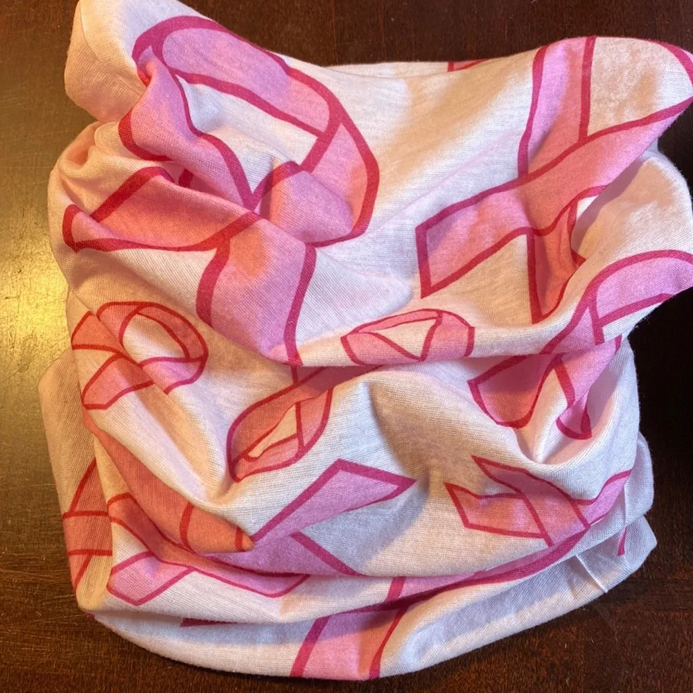 Breast Cancer Awareness Pink Ribbon Gaiter Neckerchief Face Mask